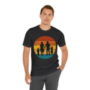 Retro Sunset Family Silhouette T-Shirt