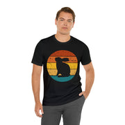 Retro Sunset Rabbit Silhouette T-Shirt