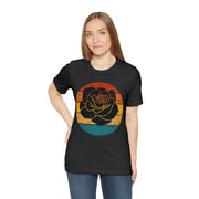 Retro Sunset Rose Silhouette T-Shirt