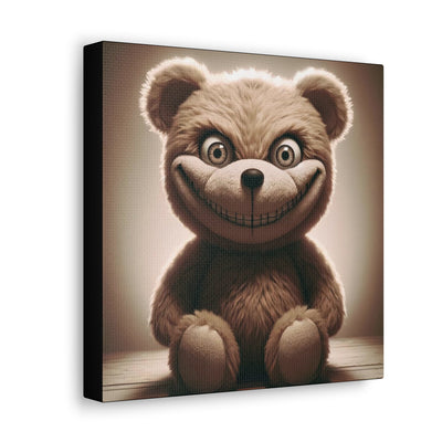 "Enigmatic Teddy" Canvas Print: A Blend of Softness and Surrealism