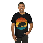 Retro Sunset Pig Silhouette T-Shirt