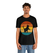 Retro Sunset Cat Silhouette T-Shirt