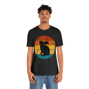 Retro Sunset Rabbit Silhouette T-Shirt